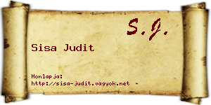 Sisa Judit névjegykártya
